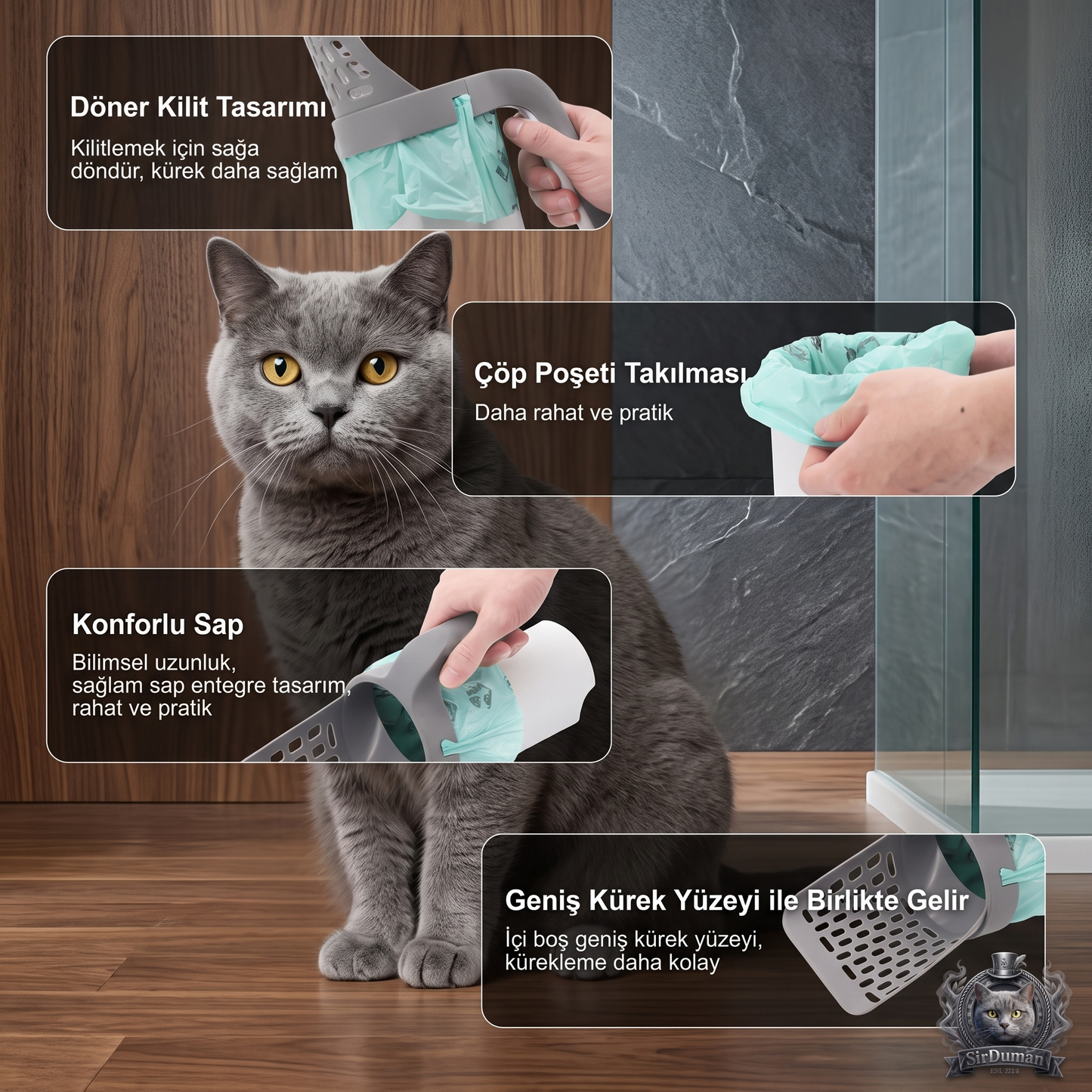 Akıllı Kedi Kumu Küreği